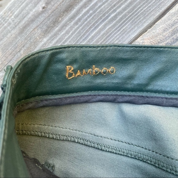 Notify Genuine Leather Skinny Pants Made in Italy Emerald Green - Picture 5 of 11